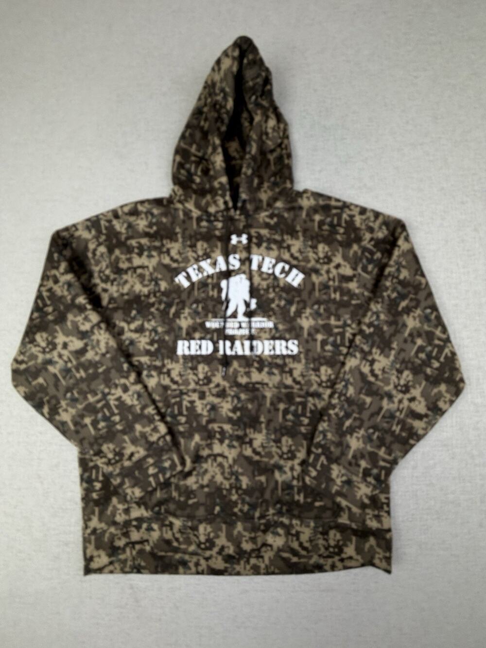 Under Armour Texas Tech Red Raiders Camo Hoodie Men’s XL Hunting Pullover
